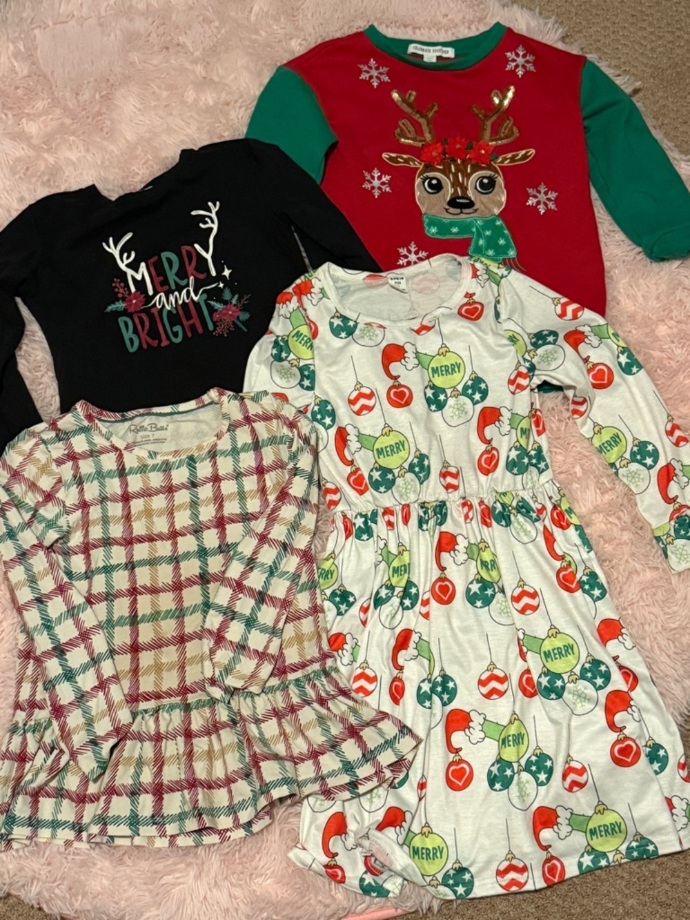 Holiday Merry & Bright Kids Long Sleeve Shirt - Black